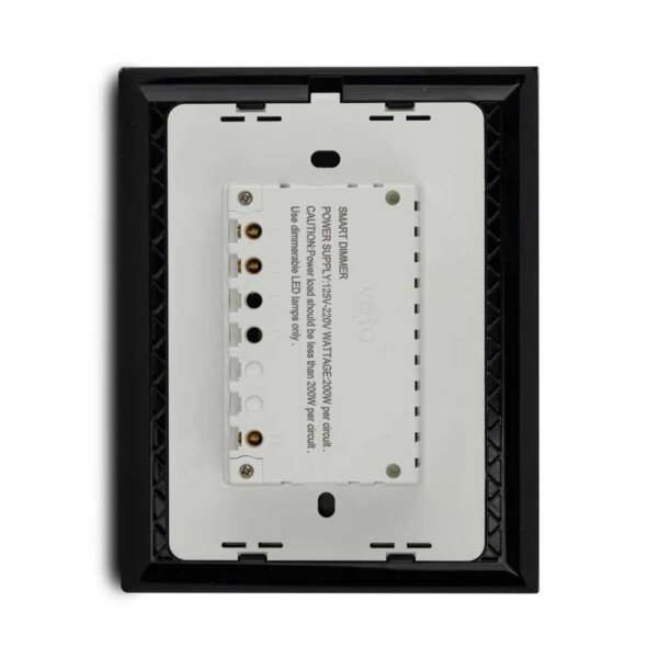 Dimmer Inteligente Plura Negro con Caja 2400 – Control Preciso de Iluminación - Imagen 2