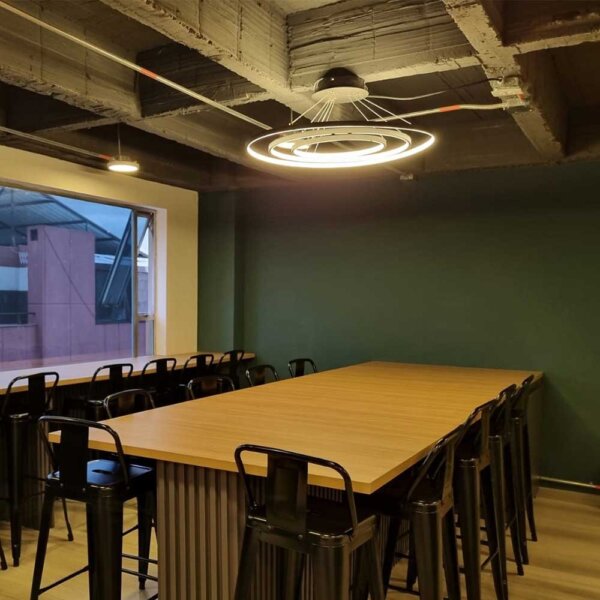 Lámpara LED Circular Decorativa 3 Círculos Concéntricos 65W – Iluminación Moderna - Imagen 2