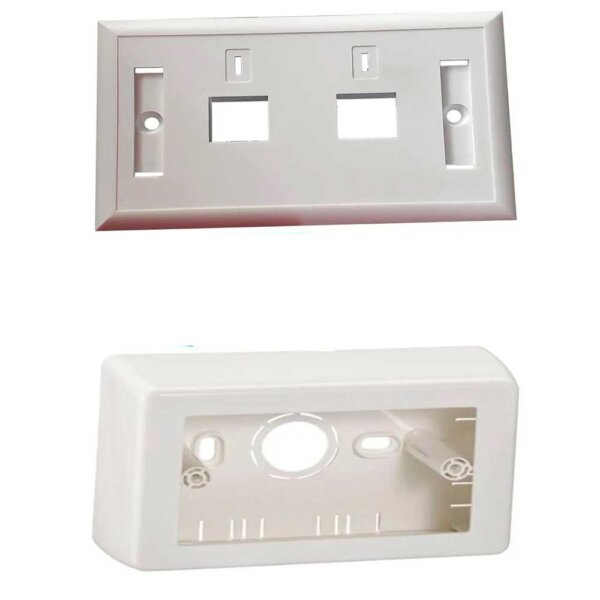 Suministro e instalación de Faceplate UTP 6A con caja 2400 y suplemento
